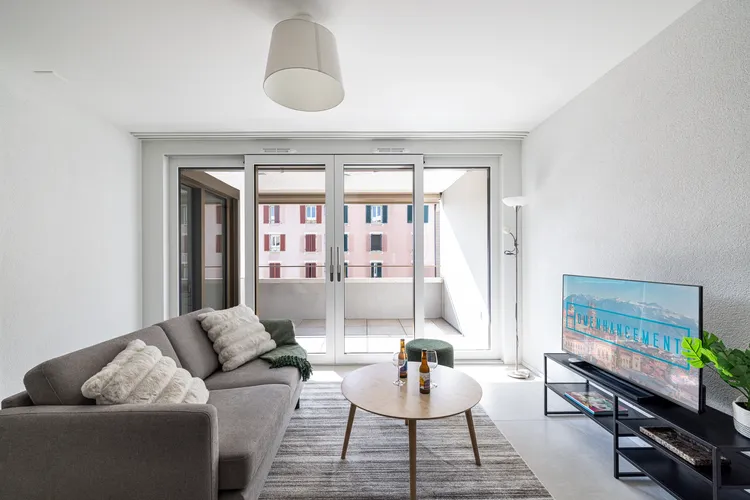 Appartement  1 chambre avec balcon, lumineux et moderne, dans résidence contemporaine, avec cuisine équipée, salle de bain design, et domotique intégrée. Interior 3